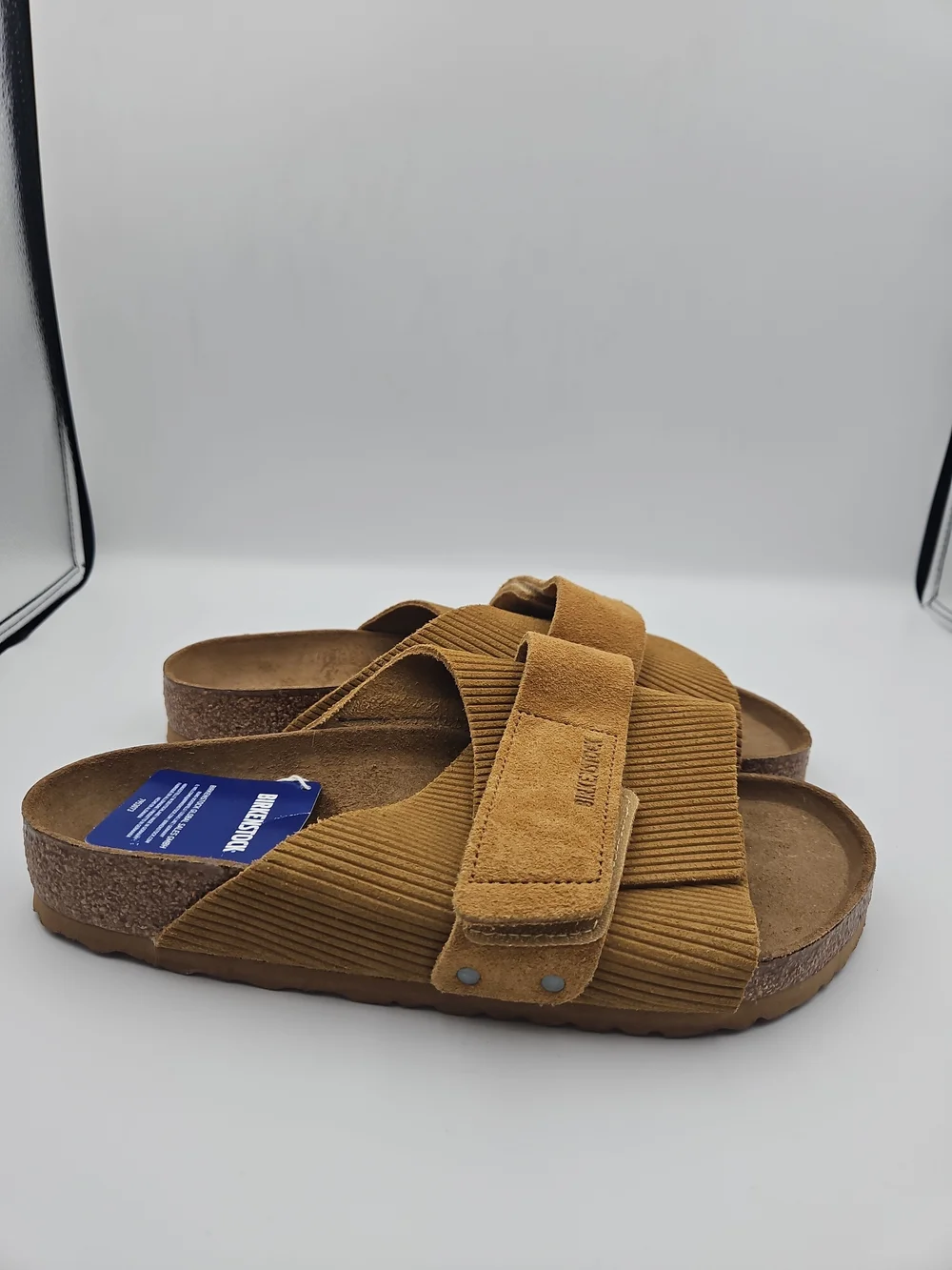 Birkenstock Tan Suede Cross-Strap Sandals